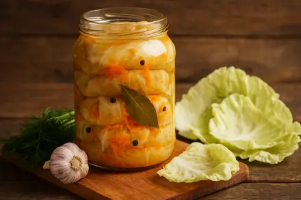 Фото Хрустящие маринованные голубцы без мяса
