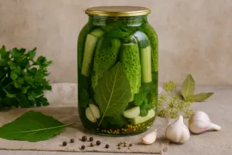 Изображение рецепта Хрустящие маринованные огурцы с сельдереем на зиму