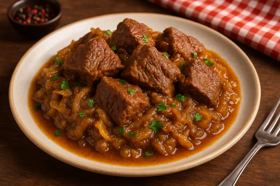 Фото готового рецепта Мясо по-кремлевски