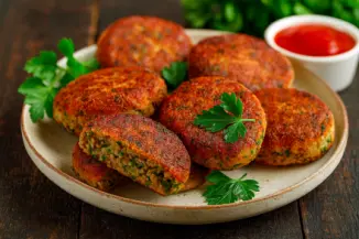 Превью рецепта Фасолевые котлеты с зеленью