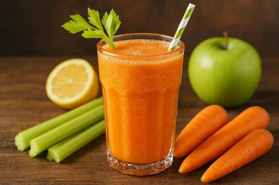 Фото готового рецепта Овощной смузи с морковью и сельдереем