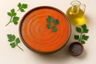 Превью рецепта Классический гаспачо по-андалузски с томатами и перцем