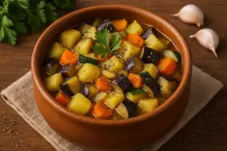 Превью рецепта Овощное рагу в горшочке с ароматными травами