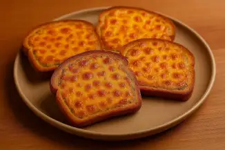 Превью рецепта Горячие бутерброды с сыром и чесноком