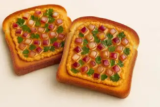 Превью рецепта Бутерброд с фасолью и чили