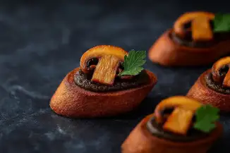 Превью рецепта Грибной бутерброд с трюфельным соусом