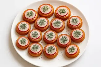 Превью рецепта Хрустящие гренки с редисом и творожным сыром