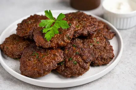 Фото Рубленые оладушки из куриной печени