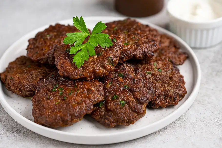 Фото готового рецепта Рубленые оладушки из куриной печени