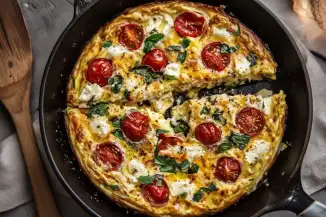 Превью рецепта Итальянский омлет фриттата на сковороде