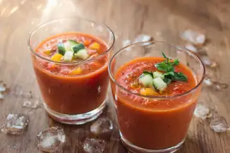 Превью рецепта Гаспачо с болгарским перцем и огурцом