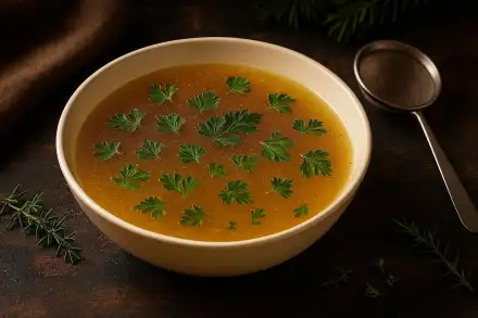 Фото Мясной бульон с пряностями