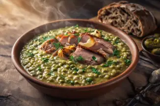 Превью рецепта Гороховая каша с копченостями - наваристо и ароматно