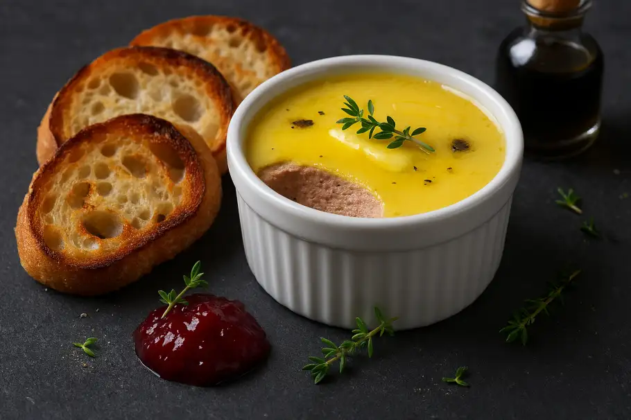 Фото готового рецепта Нежный паштет из кроличьей печени с трюфельным маслом