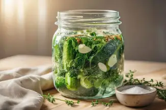 Превью рецепта Огурчики малосольные на минеральной воде