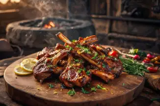 Превью рецепта Бараньи ребрышки в ароматном коньячном маринаде