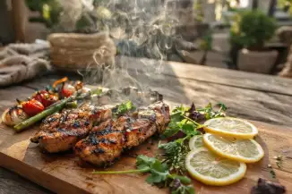 Превью рецепта Телятина в вине на гриле