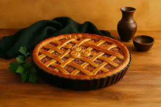 Превью рецепта Рыбный пирог на кефире