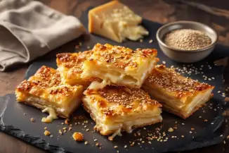 Превью рецепта Хрустящее сырное печенье с кунжутом