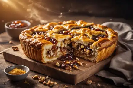 Фото Пирог с джемом и орехами