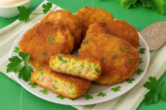 Превью рецепта Нежные котлеты из молочной колбасы с сыром