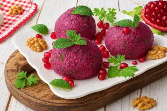 Превью рецепта Свекольное пхали с грецкими орехами