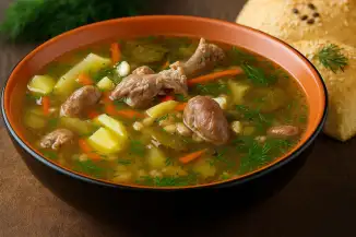 Превью рецепта Рассольник с сердечками