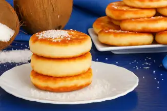 Превью рецепта Творожные сырники с кокосовой стружкой