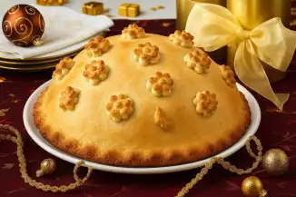Превью рецепта Курник с грибами, курицей и рисом