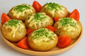 Превью рецепта Картошка с чесночком под сыром
