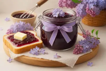 Фото Цветочное варенье из сирени