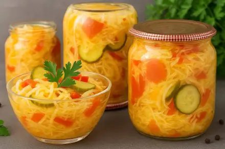 Фото Огуречный салат с капустой