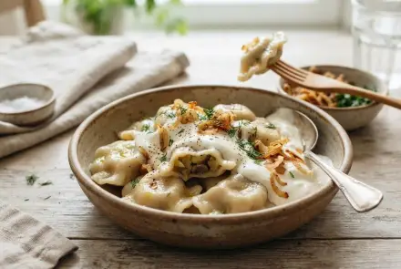 Фото Вареники с картошкой и грибами