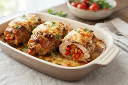 Фото Куриные рулетики из бёдрышек с овощами