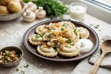Фото Вареники с картошкой и грибами