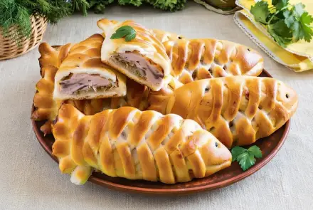 Фото Рыбники с кижучем и капустой