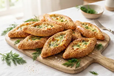 Фото Лодочки с сыром и укропом