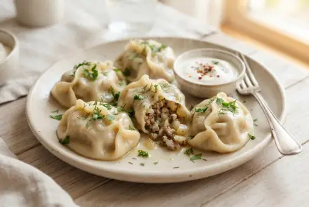 Фото Манты с мясом и картошкой по-узбекски