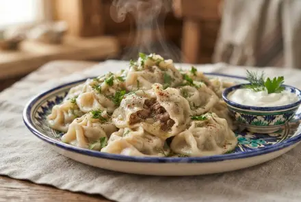Фото Манты с бараниной и зирой