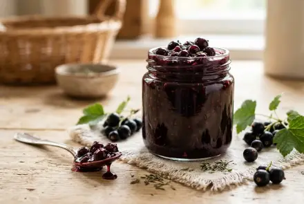 Фото Варенье из смородины с чабрецом