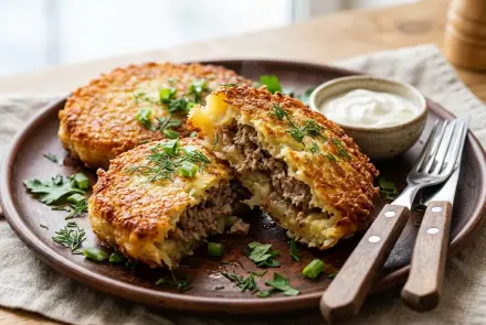 Фото Драники с мясом по-белорусски