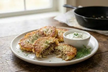 Фото Драники с мясом - сочные и хрустящие