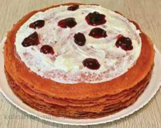 Блинный торт «Цвет сакуры» - шаг 10 (изображение)