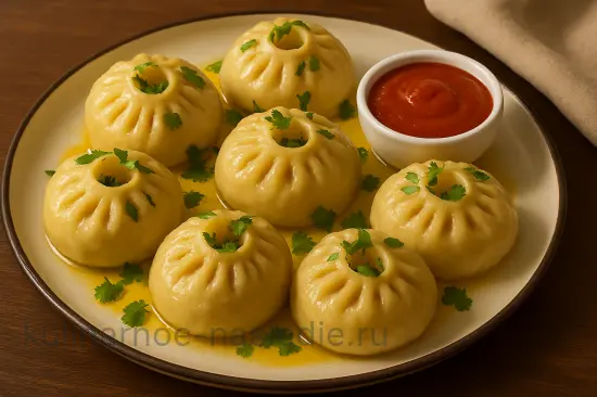 Манты с мясом и тыквой по-узбекски - шаг 6 (изображение)