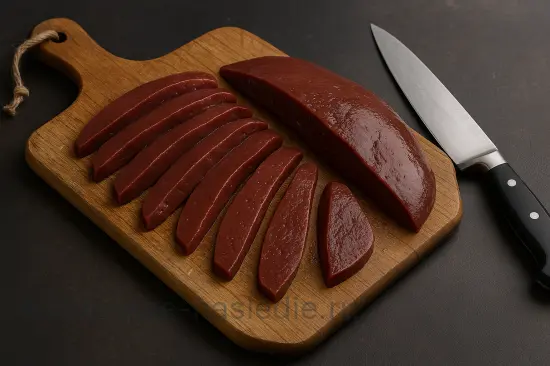 Печень по-гусарски с яблоками и сливочным соусом - шаг 1 (изображение)