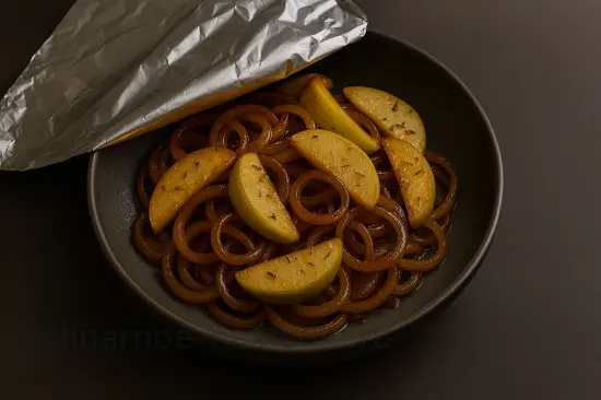 Печень по-гусарски с яблоками и сливочным соусом - шаг 4 (изображение)