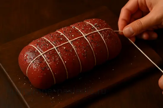 Классическая гусарская печень с сырно-селёдочной начинкой - шаг 4 (изображение)