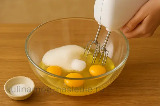 Классическая шарлотка с яблоками - шаг 3 (изображение)