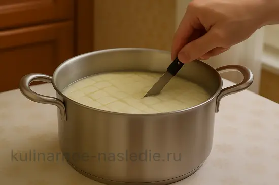 Домашний сыр моцарелла: нежный и тягучий - шаг 5 (изображение)