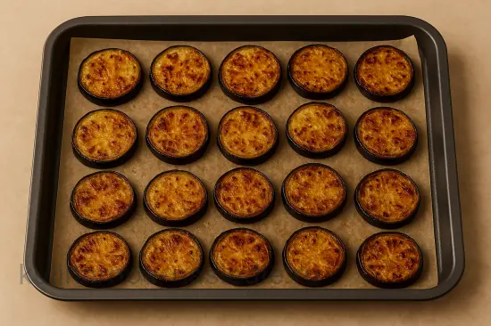 Салат из запечённых баклажанов и помидоров с сырной корочкой - шаг 2 (изображение)